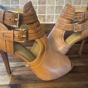 MICHAEL Michael Kors Tan Buckle Heels